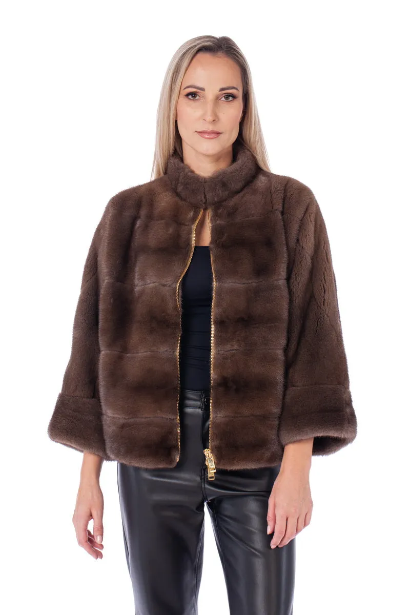 Brown Mink Fur Jacket