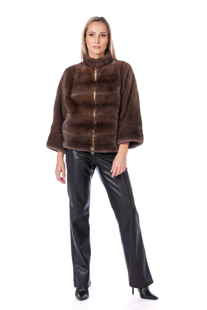 Brown Mink Fur Jacket