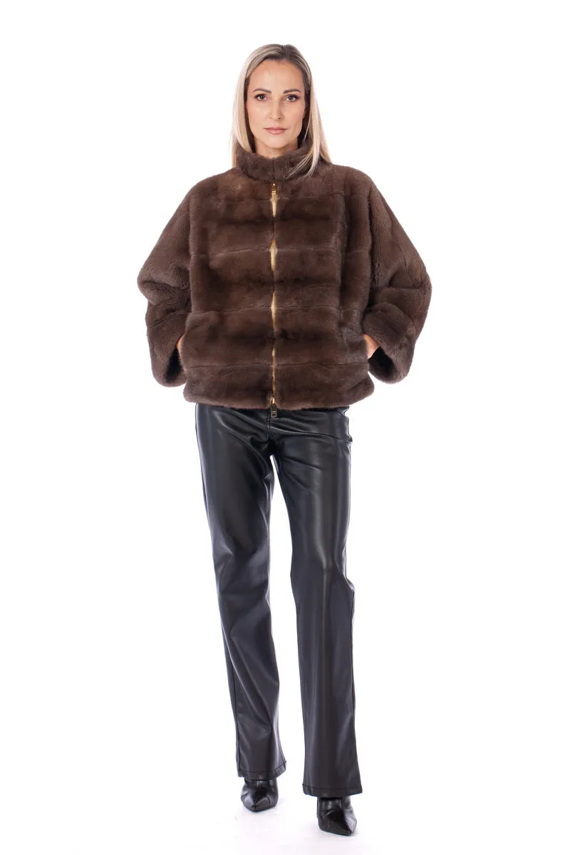 Brown Mink Fur Jacket