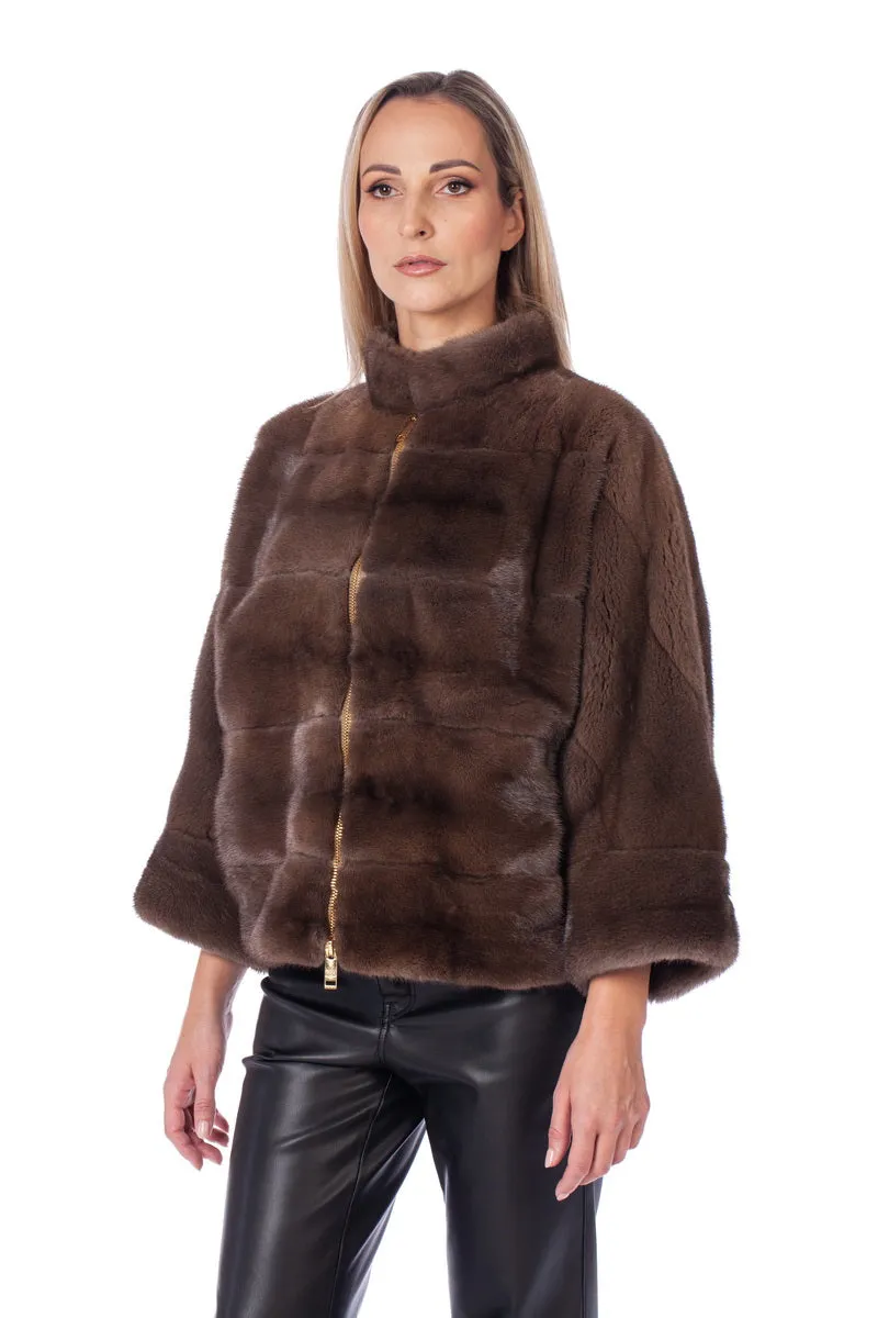 Brown Mink Fur Jacket