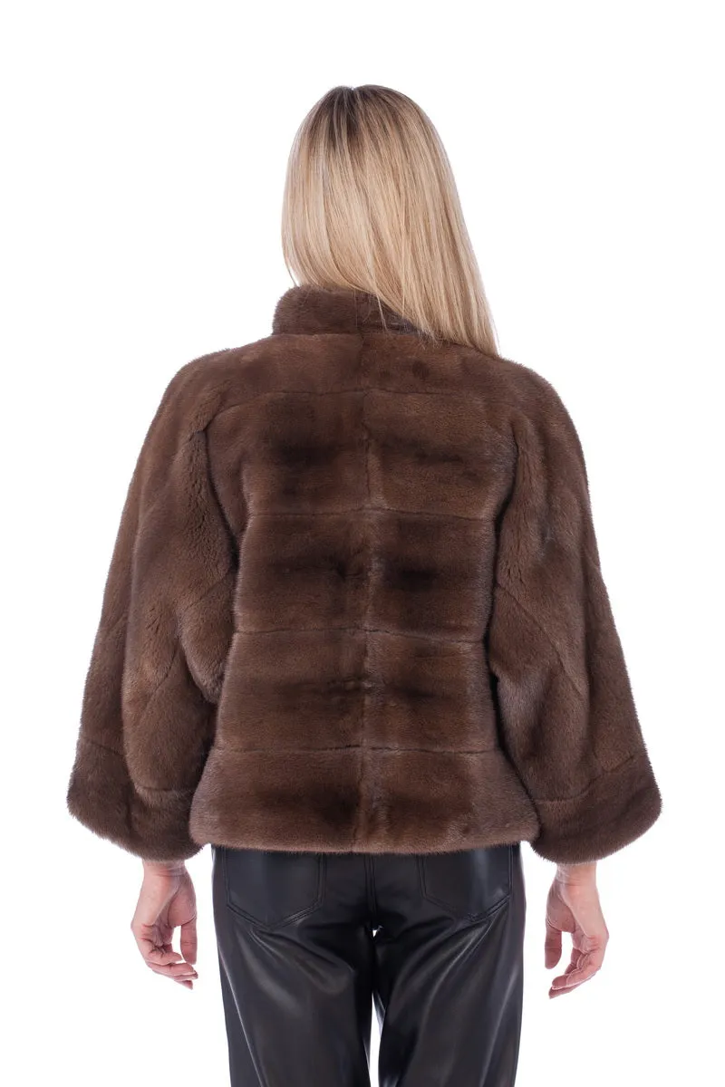 Brown Mink Fur Jacket