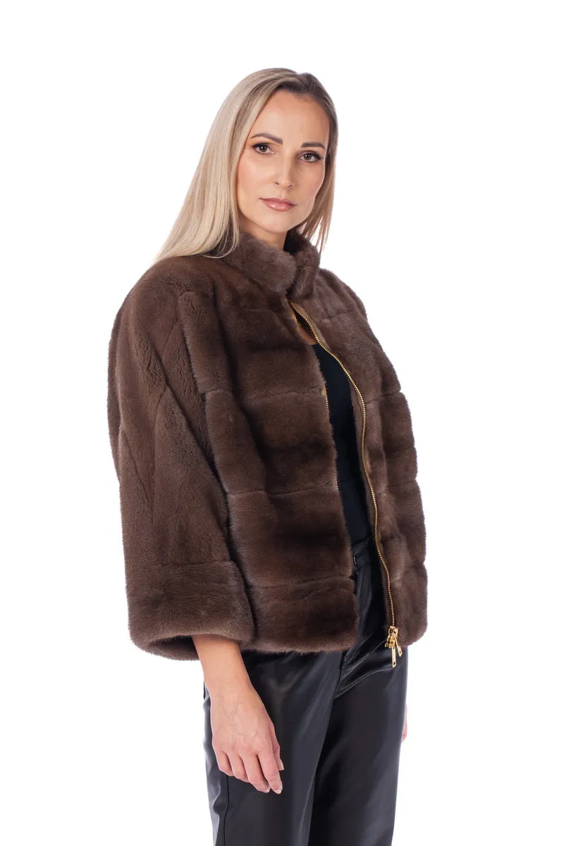 Brown Mink Fur Jacket