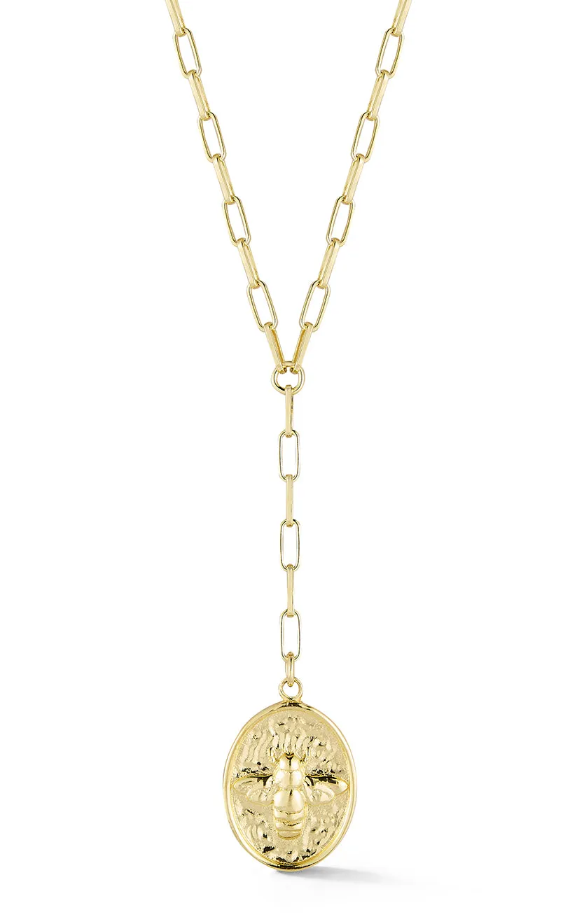 Bumble Bee Link Lariat Necklace