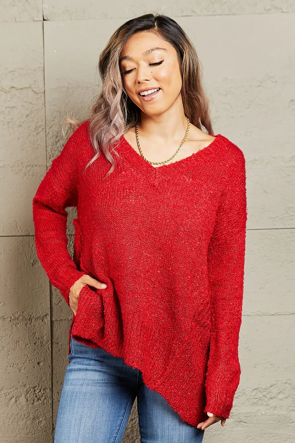 By The Fire Draped Sweater