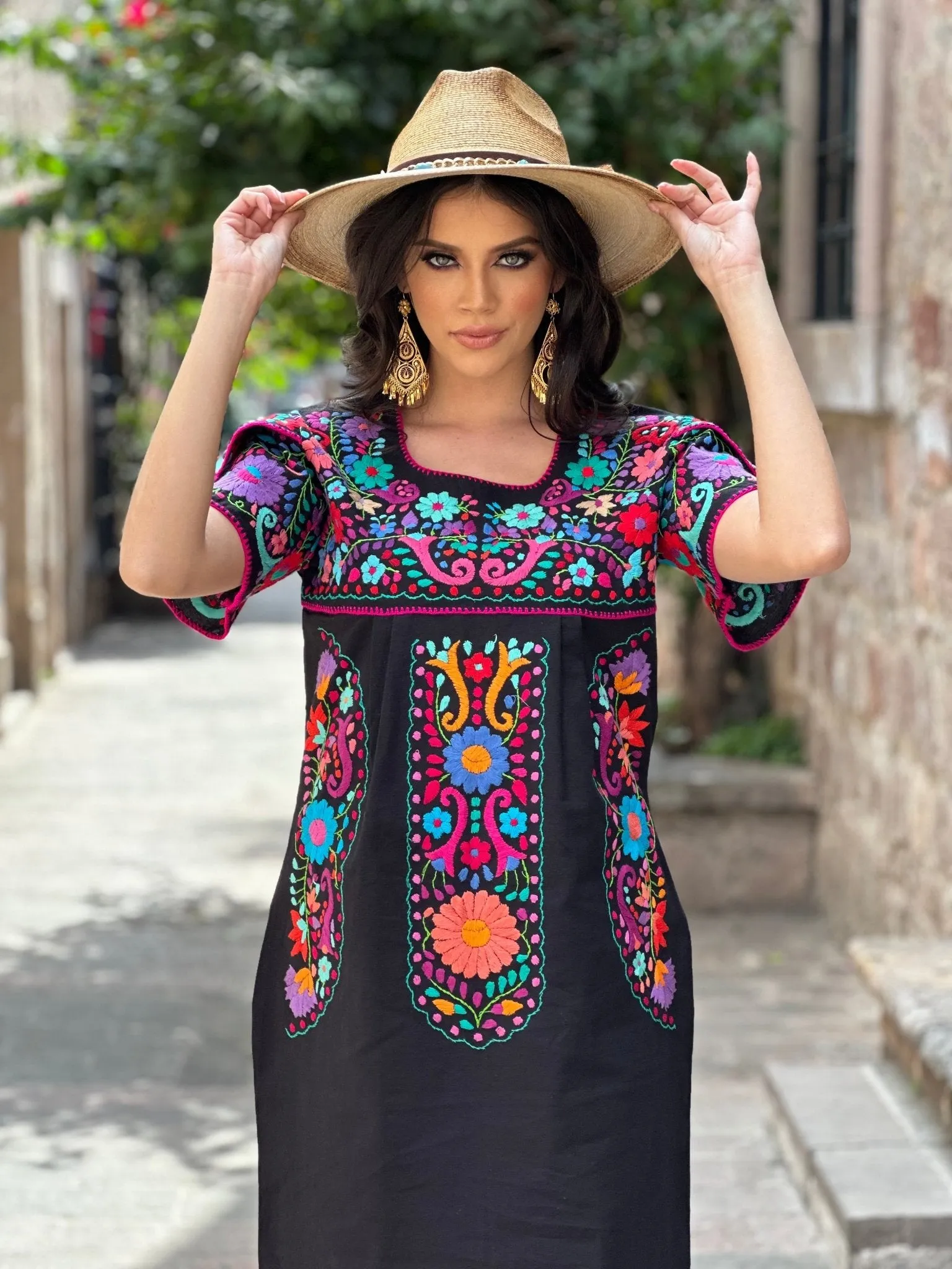 Camelia Floral Embroidered Dress