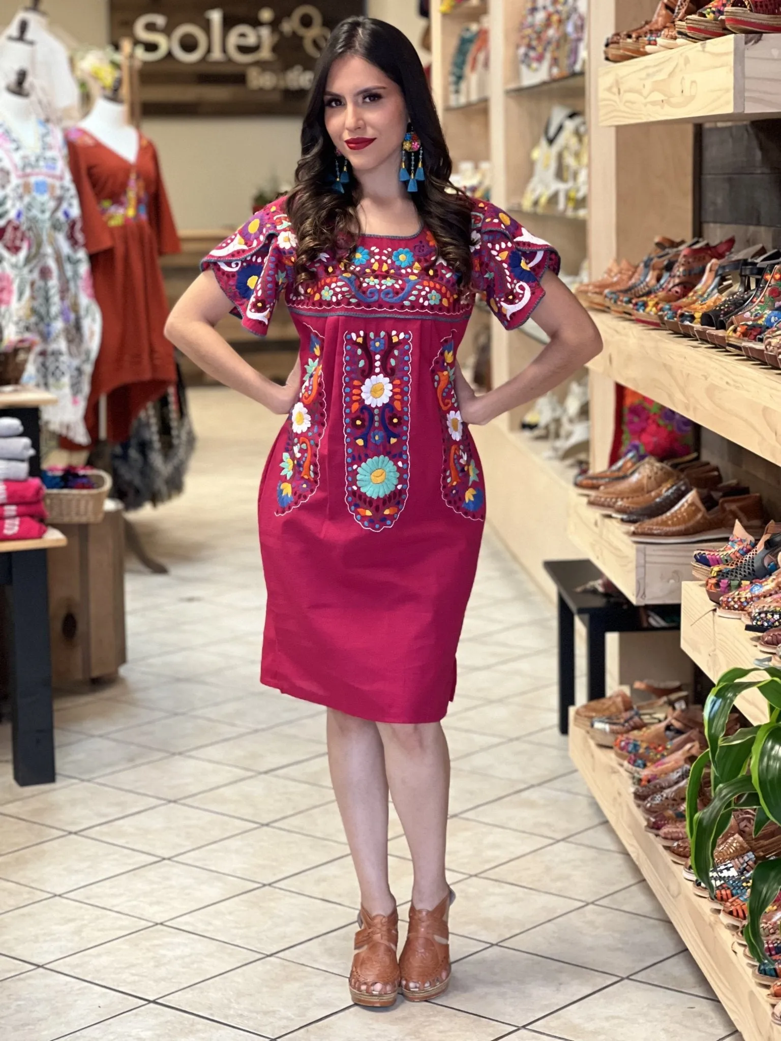 Camelia Floral Embroidered Dress