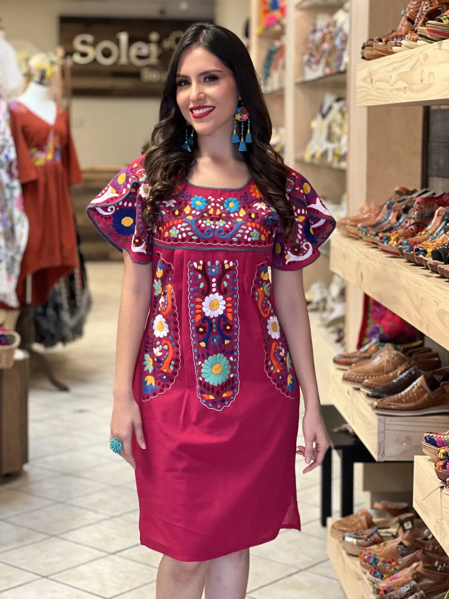 Camelia Floral Embroidered Dress