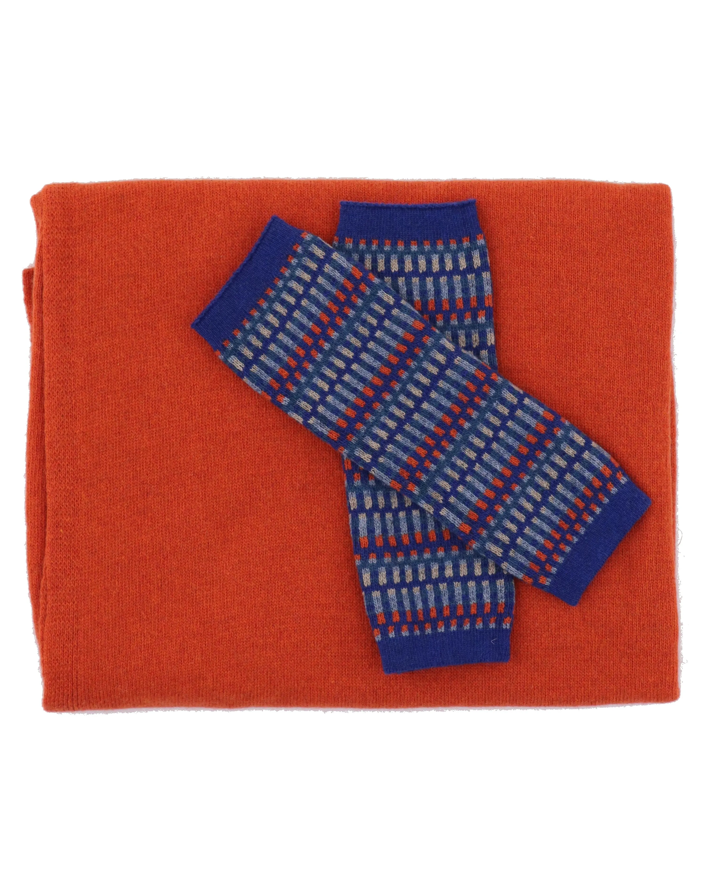 Cashmere Blend Geo Wrist Warmers