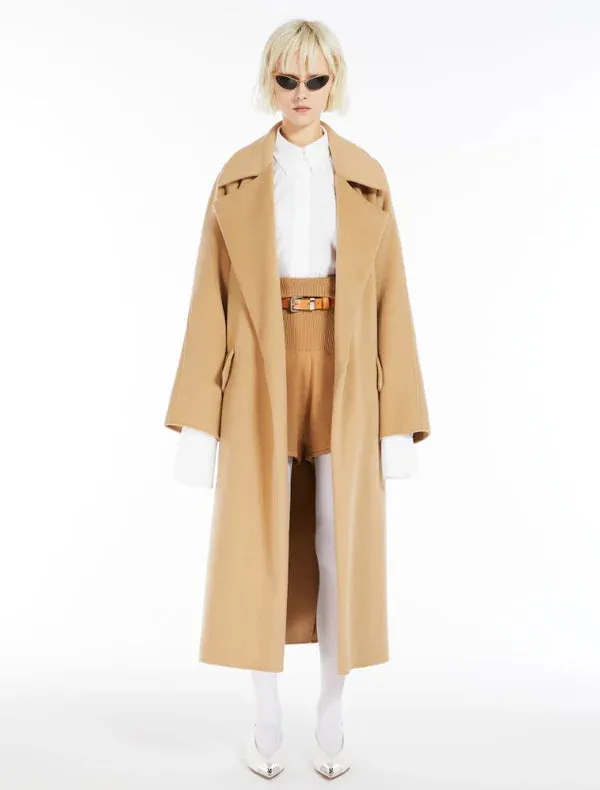 Cashmere-Blend Robe Coat