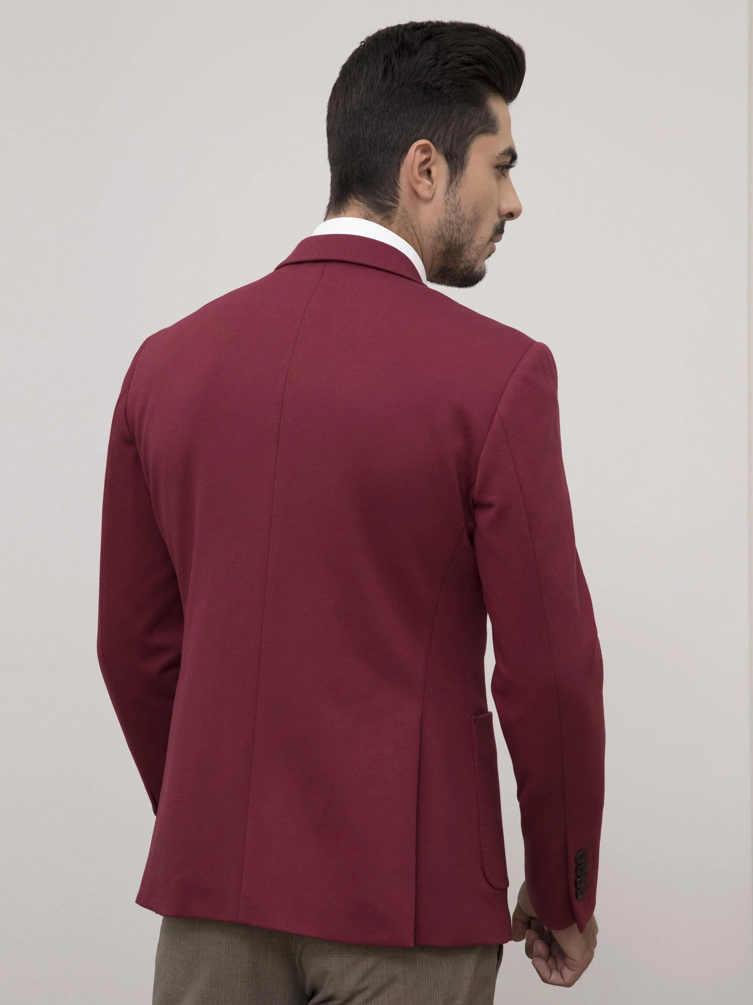 CASUAL COAT SLIM FIT MAROON