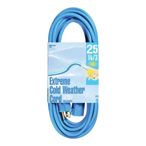 CCI 2627 Extension Cord, 14 AWG Cable, 25 ft L, 15 A, 125 V, Blue