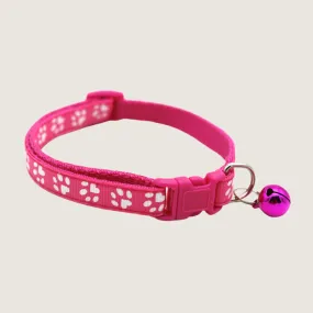 Charming Paw Print Safety Pet Collars