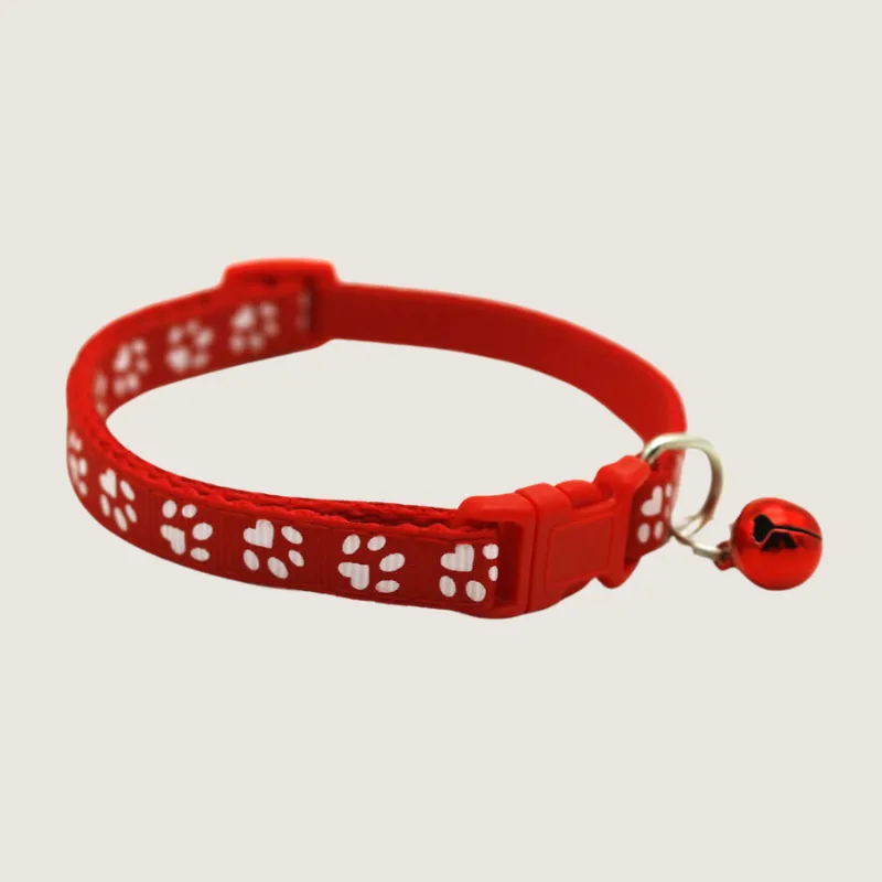 Charming Paw Print Safety Pet Collars