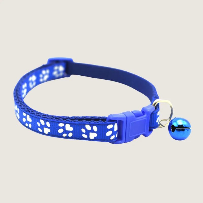 Charming Paw Print Safety Pet Collars