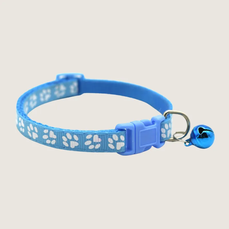 Charming Paw Print Safety Pet Collars