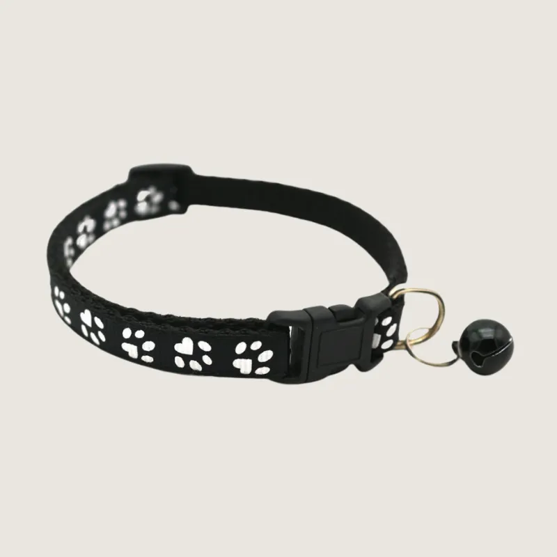 Charming Paw Print Safety Pet Collars