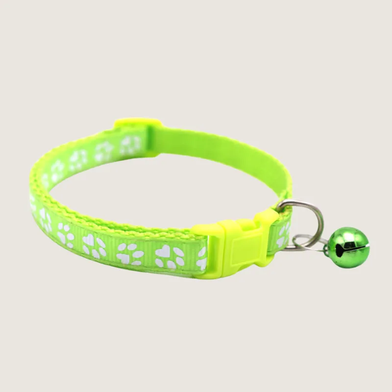 Charming Paw Print Safety Pet Collars