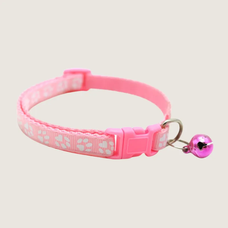 Charming Paw Print Safety Pet Collars