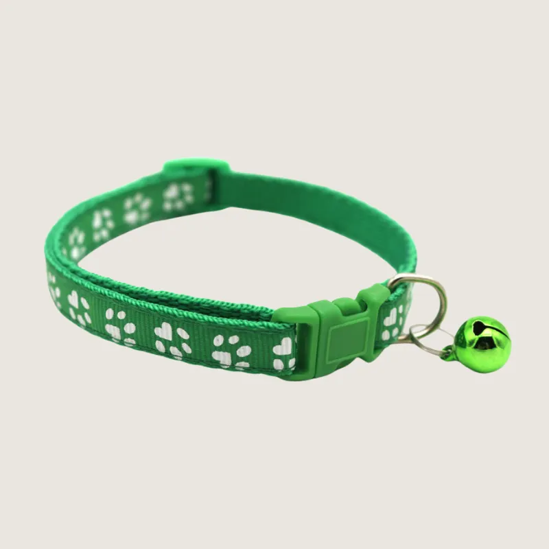 Charming Paw Print Safety Pet Collars