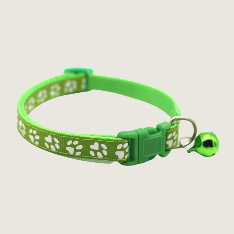 Charming Paw Print Safety Pet Collars