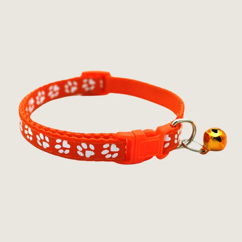 Charming Paw Print Safety Pet Collars