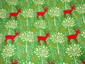 Christmas Reindeer - Cotton Poplin Patchwork