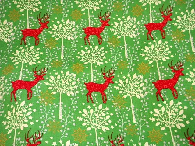 Christmas Reindeer - Cotton Poplin Patchwork