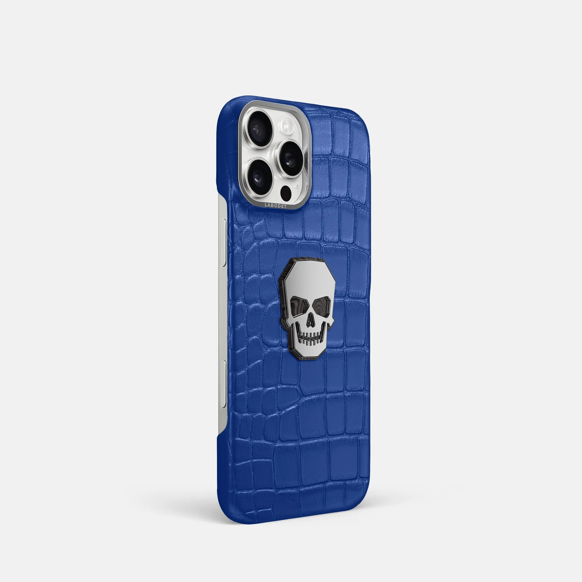 Classic Case With Titanium Skull For iPhone 16 Pro In Alligator