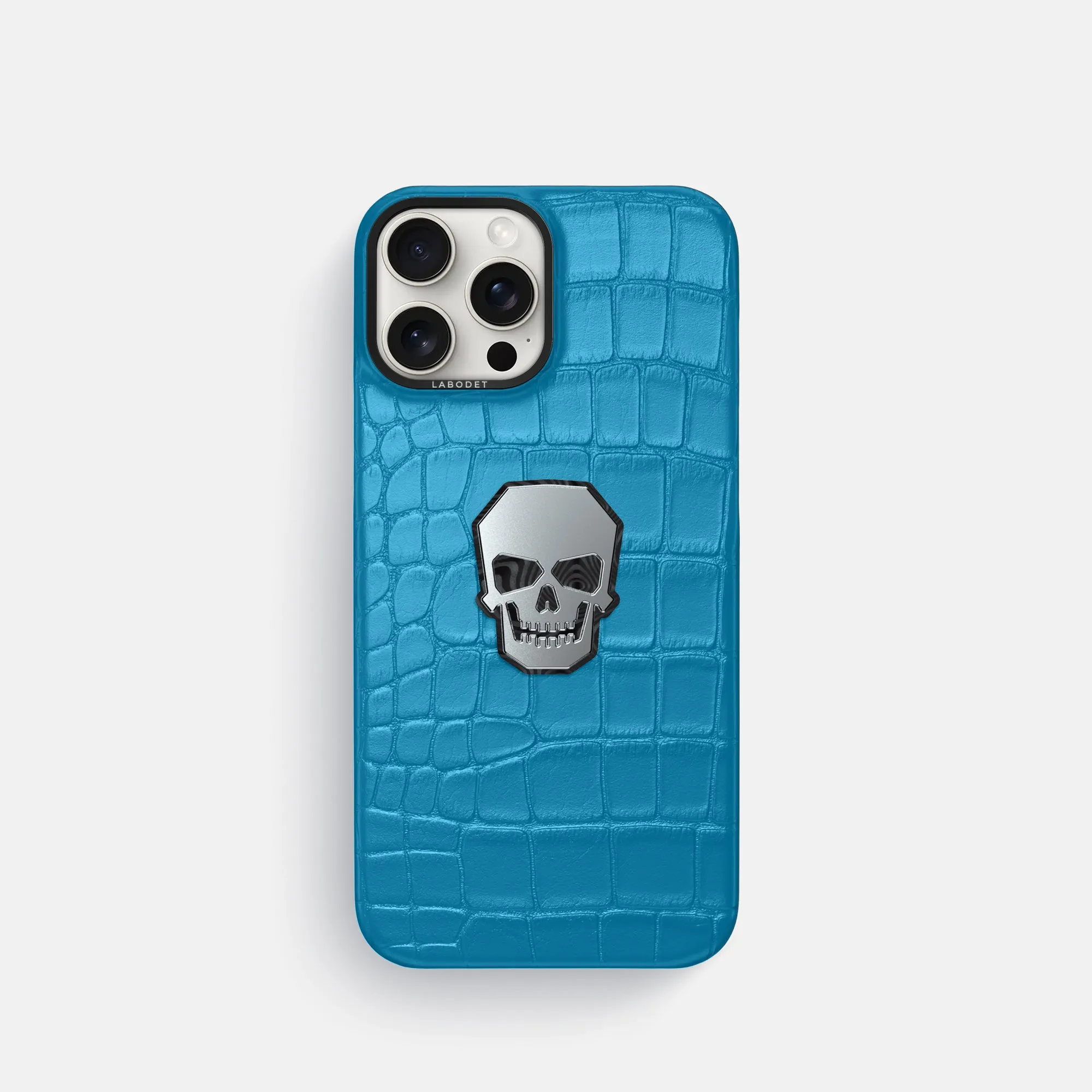 Classic Case With Titanium Skull For iPhone 16 Pro In Alligator