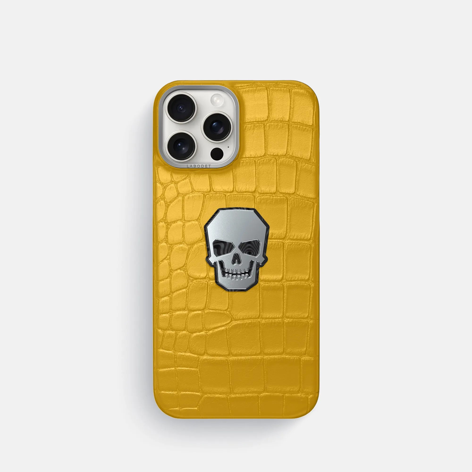 Classic Case With Titanium Skull For iPhone 16 Pro In Alligator