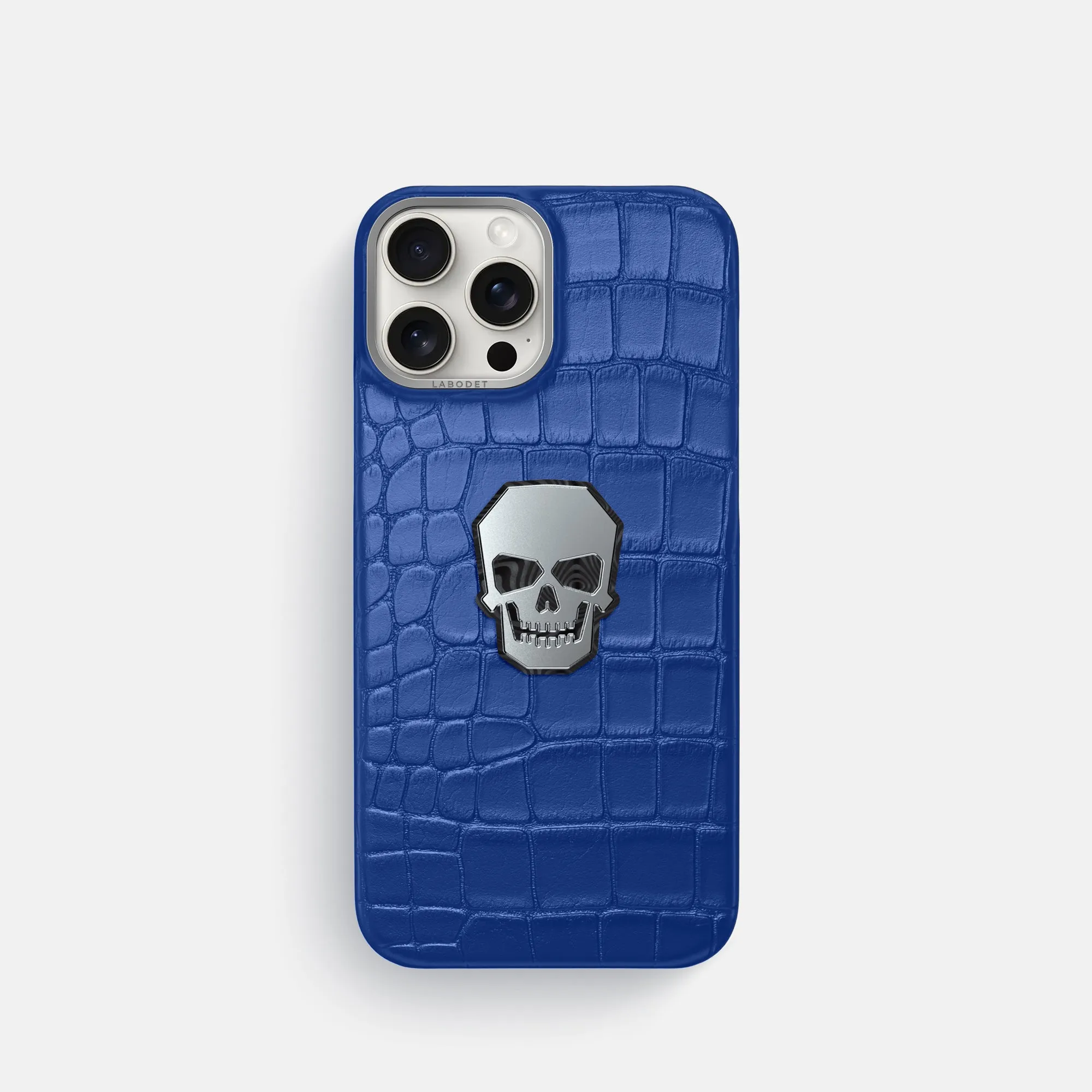 Classic Case With Titanium Skull For iPhone 16 Pro In Alligator