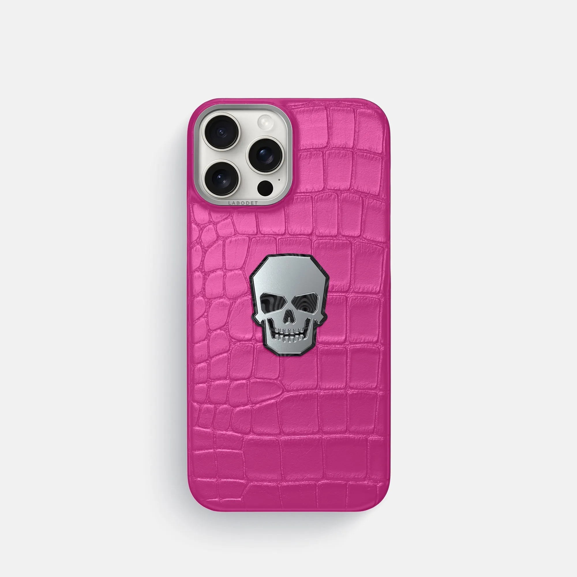 Classic Case With Titanium Skull For iPhone 16 Pro In Alligator