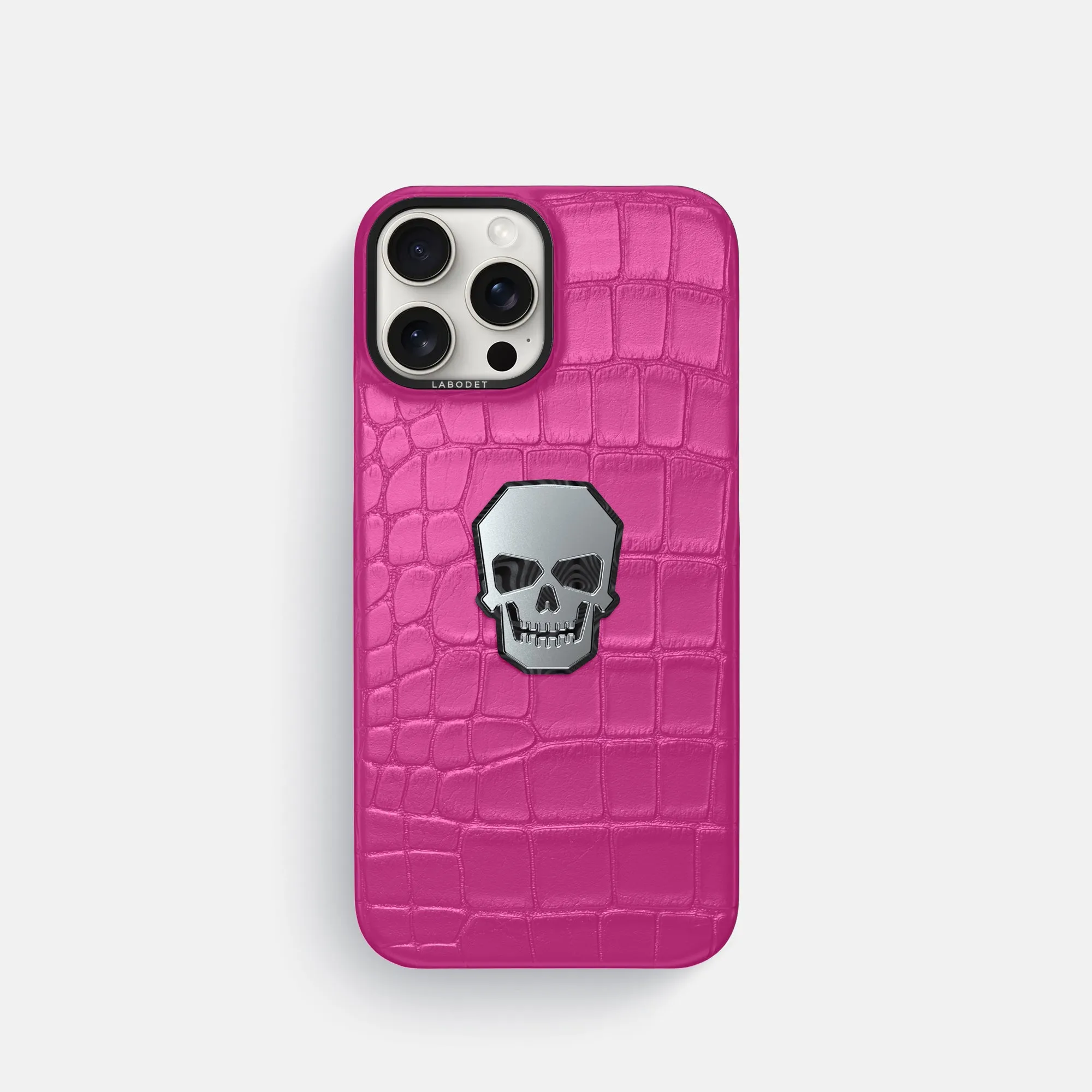 Classic Case With Titanium Skull For iPhone 16 Pro In Alligator