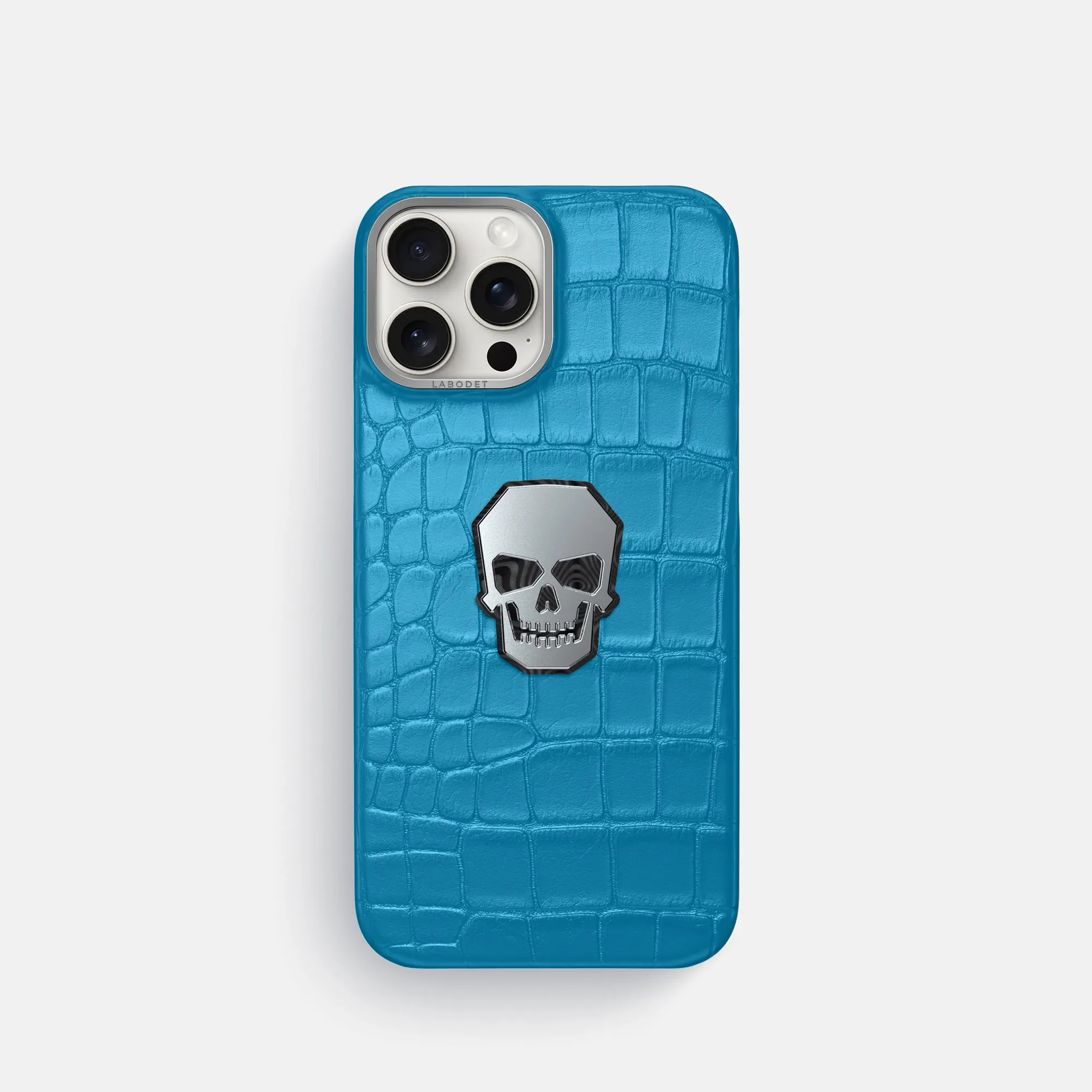 Classic Case With Titanium Skull For iPhone 16 Pro In Alligator