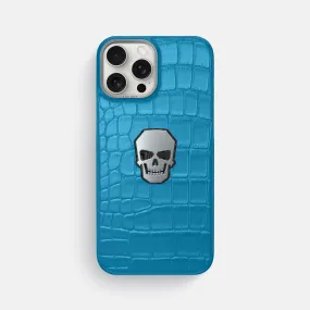 Classic Case With Titanium Skull For iPhone 16 Pro Max In Alligator