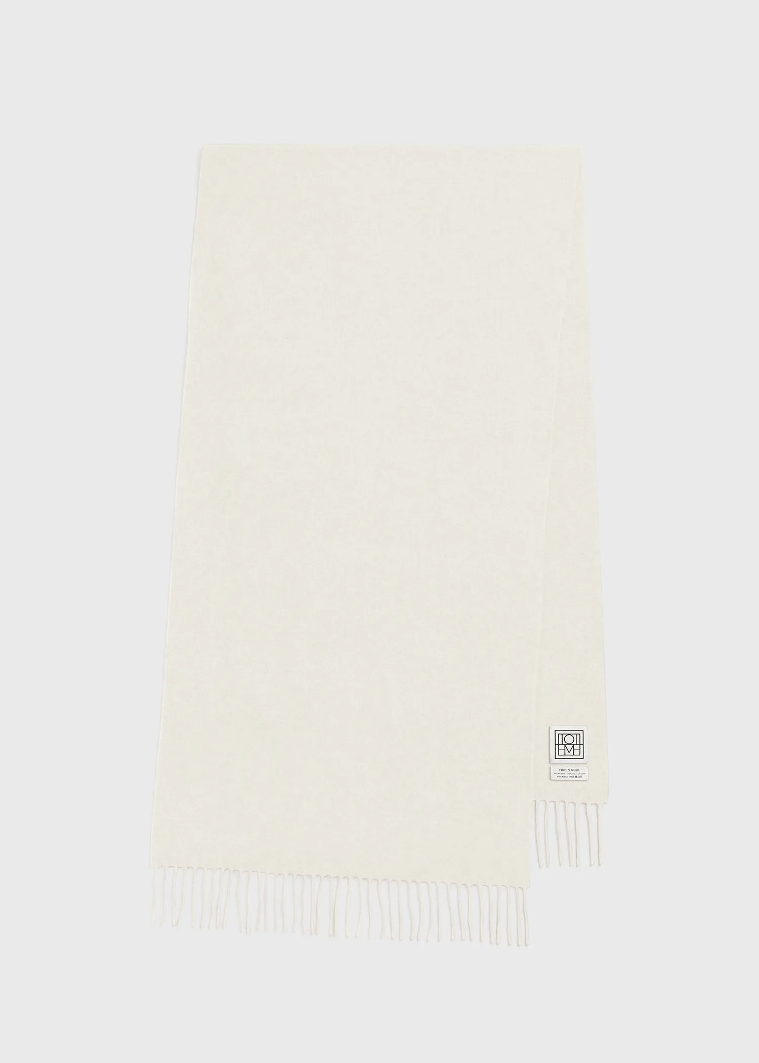 Classic wool scarf bone