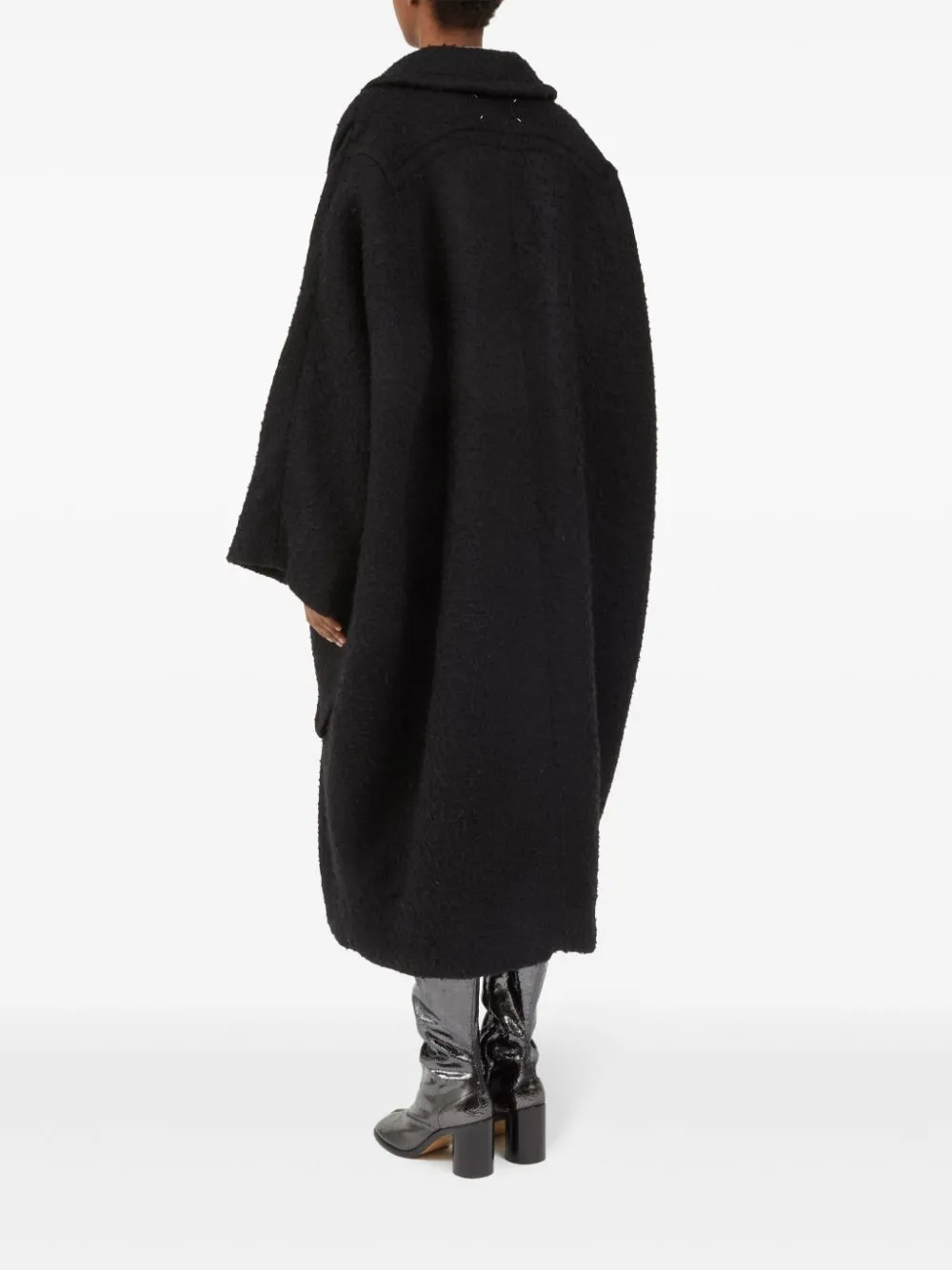 Cocoon Wool Coat - Black