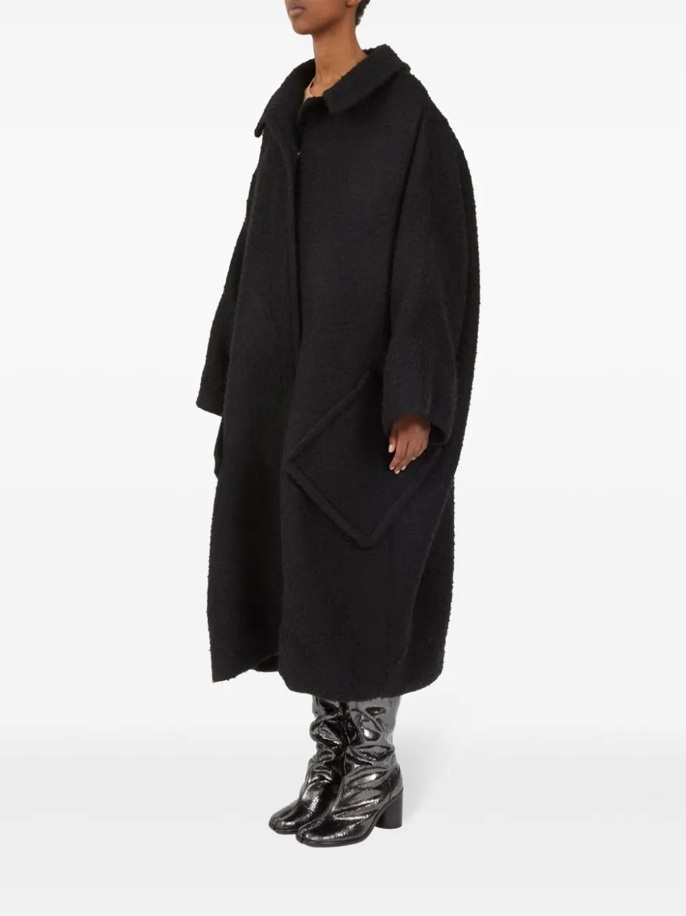 Cocoon Wool Coat - Black