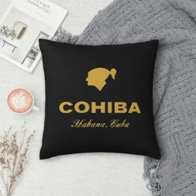 Cohiba Habana Cuba Cigar Style Pillowcases Black Poliester