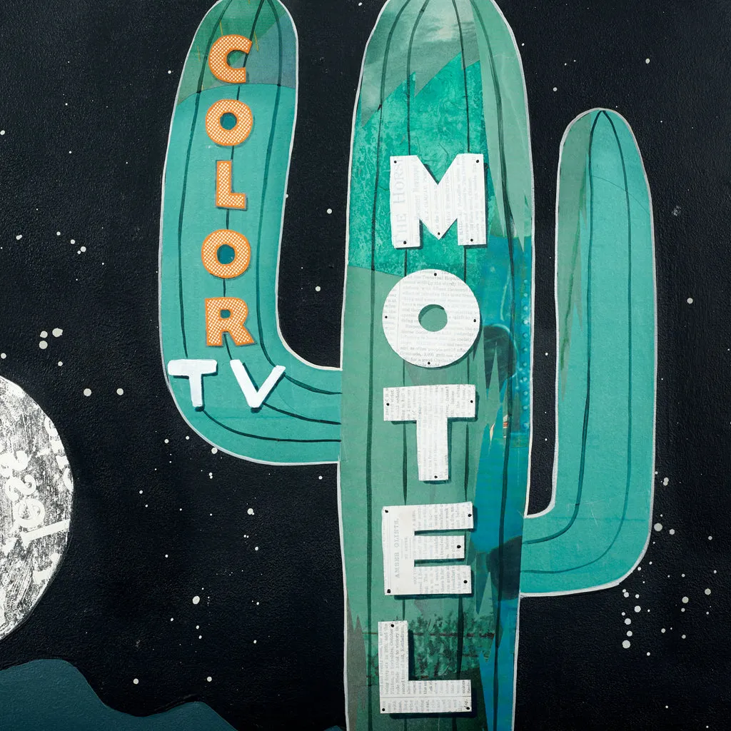 COLOR TV original paper collage