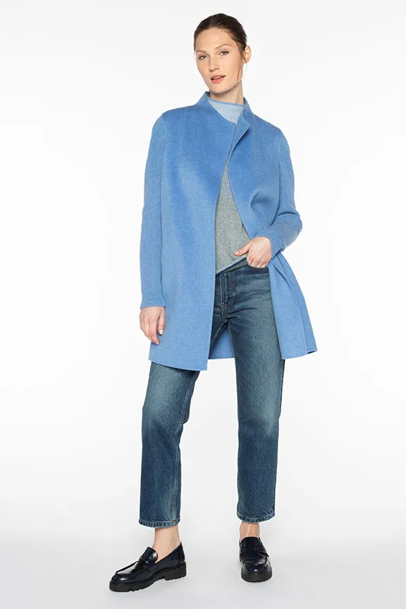 Como Wool & Cashmere Rib Sleeve Coat