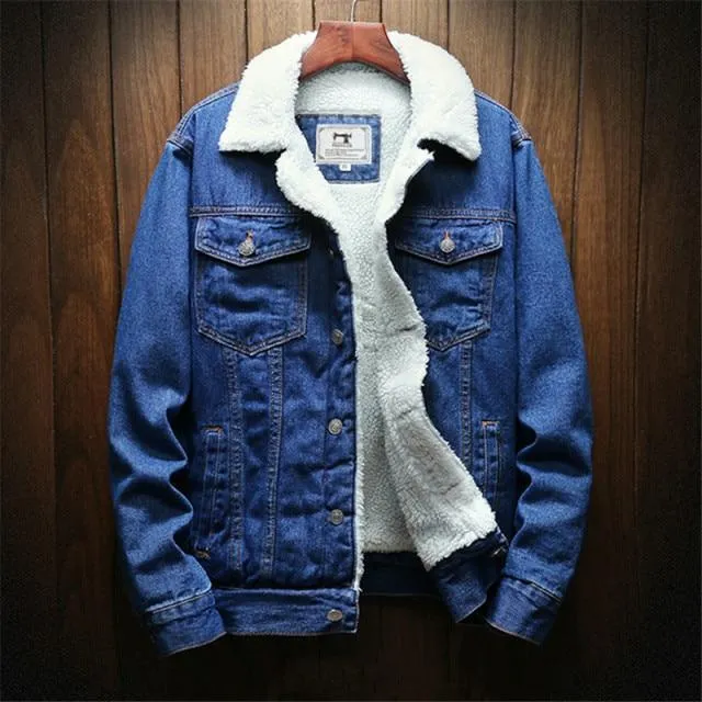 Cowboy Winter Warm Denim Jacket with Fleece