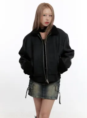 CozyChic Zip-Up Faux Fur Jacket CN425