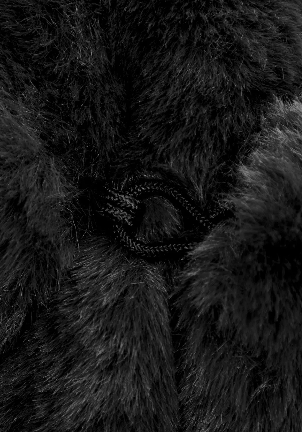 Creature Oversized Fur Coat - Black