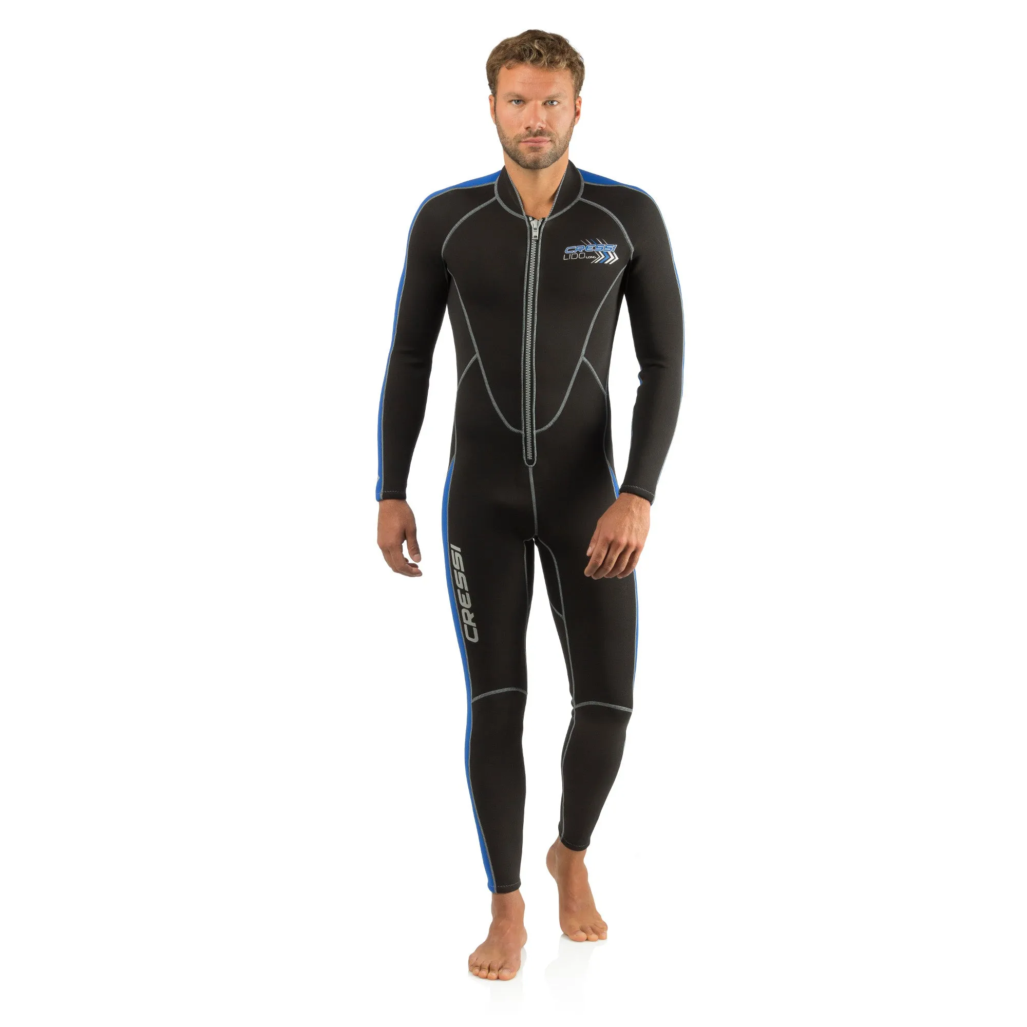 Cressi 2mm Mens Lido Long Full Front Zip Wetsuit