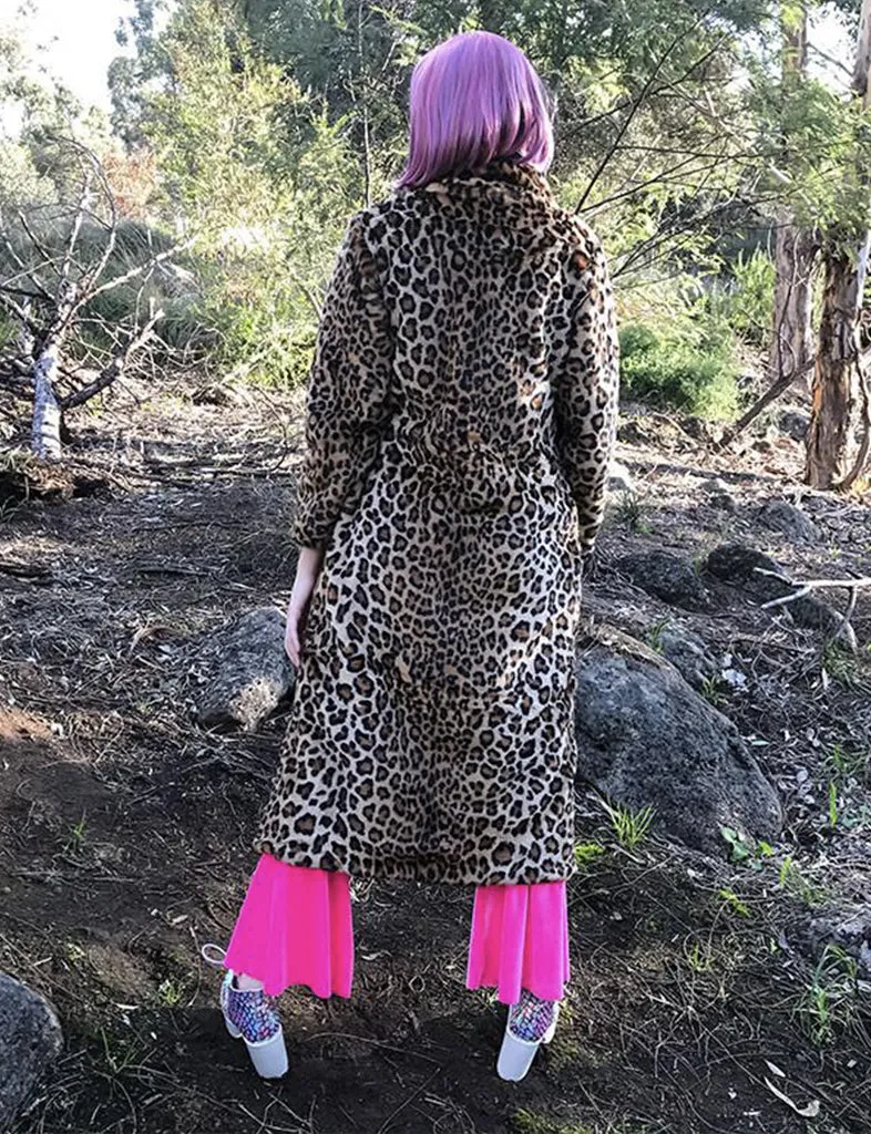 CRUELLA DEVILLE FAUX LEOPARD MAXI COAT ✰ MADE 4 U ✰