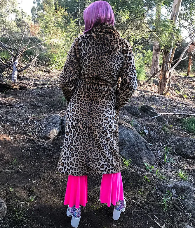 CRUELLA DEVILLE FAUX LEOPARD MAXI COAT ✰ MADE 4 U ✰