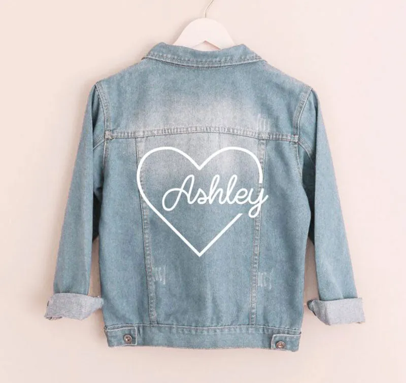 Custom Heart Denim Jacket