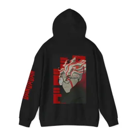 Dan Da Dan Okarun Anime Back & Sleeve Print Hoodie Sweatshirt, Unisex Heavy Blend™, Jumper, Manga Cosplay Hoodie, DanDaDan Unique Gift