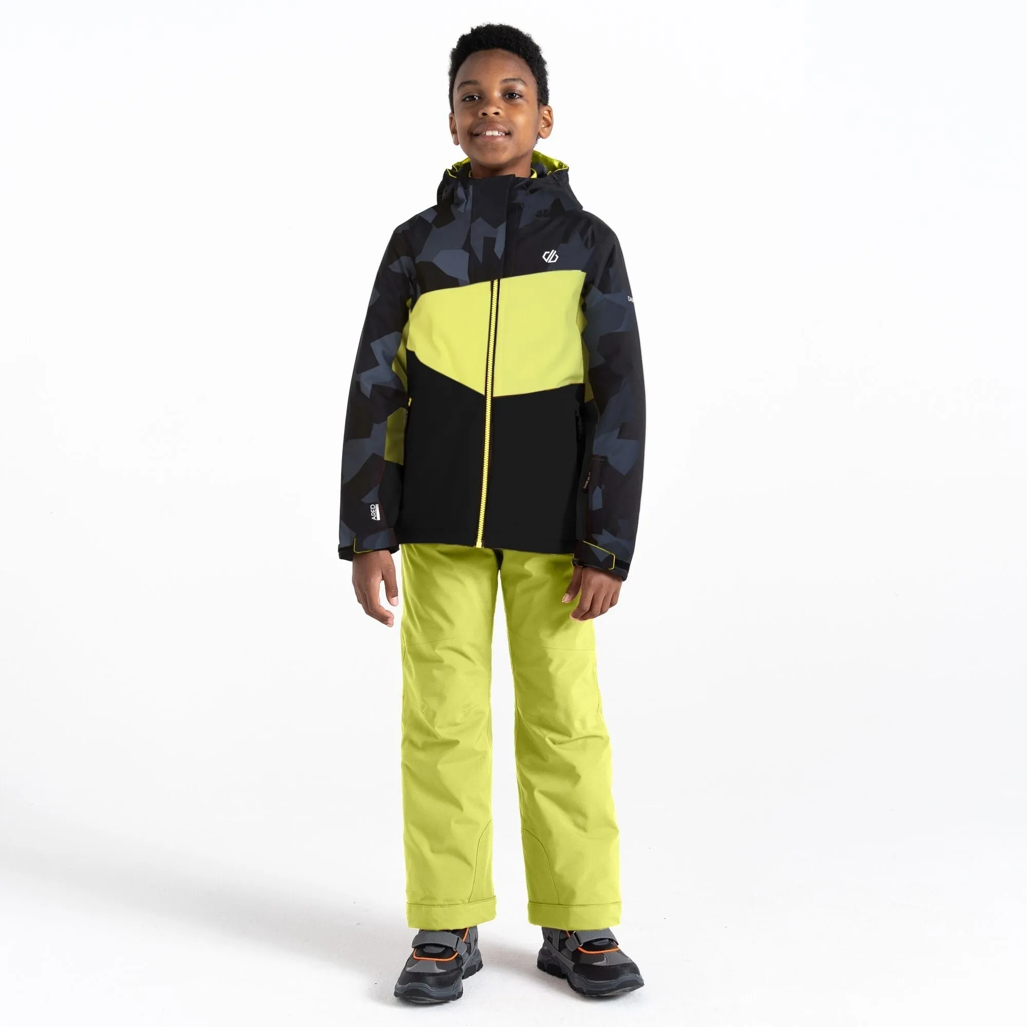 Dare2B Kids' Humour II Ski Jacket | Yellow Black Camo